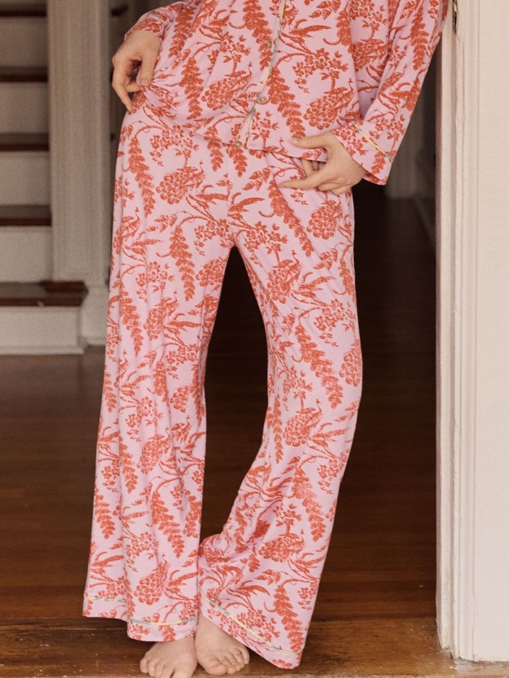 🦚Anthropologie Silky Pajama Pants LyreBird ModaLuxe Sleep New Large Purple